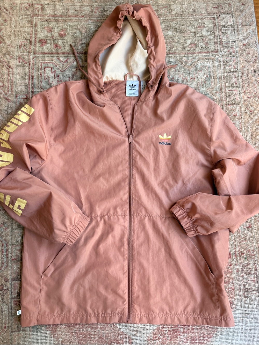 adidas originals athleisure sporty windbreaker / lightweight jacket